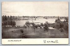 Vintage Galesburg Illinois IL Lake Rice Postcard picture