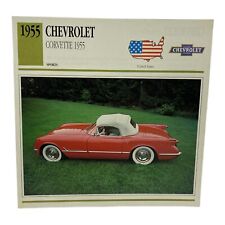 Cars of The World - Single Collector Card  1955 Chevrolet Corvette picture