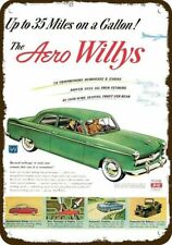 1952 AERO WILLYS JEEP 2-Door Car Vintage-Look DECORATIVE REPLICA METAL SIGN picture