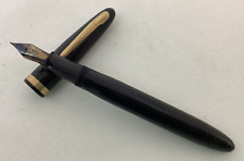 Vintage SHEAFFER Feather Touch Black FOUNTAIN PEN 14K Gold NIB ~ picture