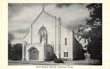 CLEBURNE, TX Texas   FIRST BAPTIST CHURCH  Johnson County  B&W Postcard picture