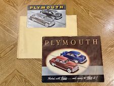 1950 PLYMOUTH Mailer Brochure Catalog & Envelope - 2 Catalogs 9”x6” 13”x10” picture