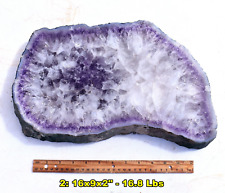 Great Color Extra Large AMETHYST GEODE Crystal Slab from Brazil * 16x9x2