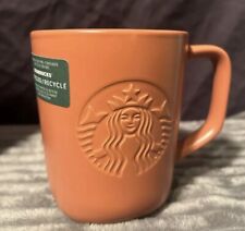 NWT Starbucks 2024 Orange Recycled Ceramic Triangle Sustainable Mug NEW picture