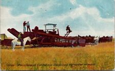 Ranching in California, Combined Harvester at Work, CA - Postcards picture
