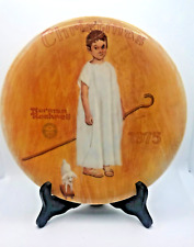Norman Rockwell Vintage 1975 Collector Christmas Plate Angel With Black Eye picture