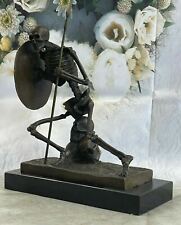 Art Nouveau Style Statue Sculpture The Warrior Skeleton Art Deco Style Bronze NR picture