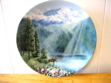 Vintage Misty Morning at Mount McKinley by Jean Sias Collector Plate #6216B picture