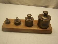 Sarreid ltd brass canister set of 4 for Tobacco Matches Pills and Things w/ base picture