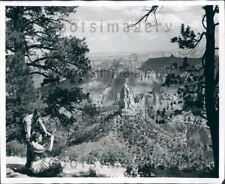 1957 Beautiful Image Brigham's Butte From Pnt Imperial Grand Canyon Press Photo picture
