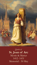 St. Joan of Arc LAMINATED Holy Card (5 pack) with Two Free Prayer Cards Included picture