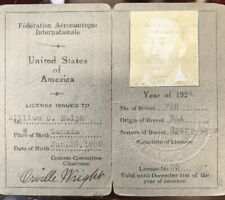 Original Orville Wright Signed 1924 Pilots License No. 35 picture