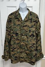 USMC U.S. Marines Woodland MARPAT Combat Top Shirt Size LARGE REGULAR picture