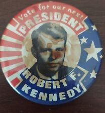 Vintage Original 1968 Robert F. Kennedy Campaign Picture Button EX+ picture