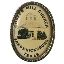 Vintage Coffee Mill Church Fredericksburg Texas Travel Souvenir Pin picture