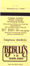 Brampton Ontario Canada B.J. Bull's Restaurant CateringVintage Matchbook Cover picture
