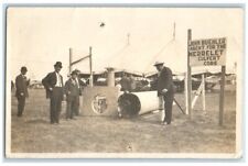 c1910's  Merrelet Business Fair Salesman Construction WI RPPC Photo Postcard picture