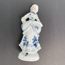 Vitage Lady Blue Dress Beautiful Porcelain Figurine Della picture