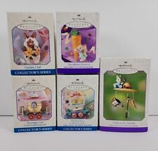 Lot of 5 Hallmark Keepsake Ornaments 1998 1999 2000 Easter Spring Collection picture