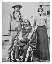 CHIEF RED CLOUD AND HIS FAMILY NATIVE AMERICAN LEADER 8X10 B&W PHOTO picture