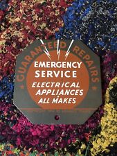 1950s EMERGENCY SERVICE ELECTRICAL APPLIANCES ALL MAKES GUARANTEED REPAIRS Sign picture