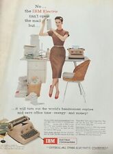 Rare 1950's Vintage Original IBM Computer Company Advertisement Ad Typewriter picture