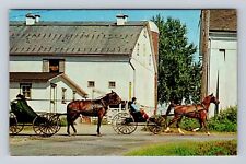 PA-Pennsylvania, General Greetings Amish Boys, Antique, Vintage c1960 Postcard picture