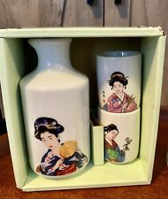 Sake Set Vintage Geisha Girl Box Promotion For Gekkeikan Sake Pamphlet picture
