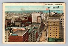 Cleveland OH-Ohio,  Euclid Avenue Looking West, Antique Vintage Postcard picture