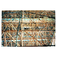 Close-Up Scaffolding Abstract Photo Y2K Construction Site Vintage Snapshot B3294 picture
