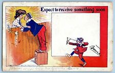 UDB Comic Postcard~ Naughty Child With Sling Shot picture