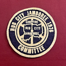 Vintage Boy Scout Hub City, Union City Ohio and Indiana Jamboree Patch 1976 Felt picture