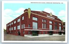 Postcard Washington High School Gymnasium, Washington, Indiana H155 picture