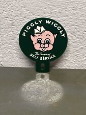 PIGGLY WIGGLY Self Service Metal Plate Topper Sign Station Sales Gas Oil Auto picture