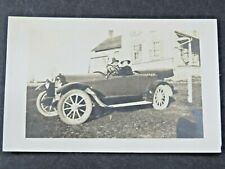 Antique Postcard RPPC Old Car Wooden Spoke Rims Undivided Homestead B3296 picture