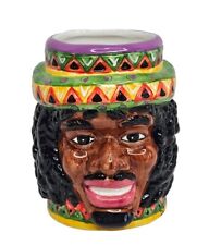 Vtg St. Thomas Virgin Island Rastafarian Man Coffee Mug Collectible, HZ picture