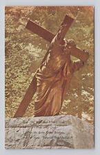 Postcard Statue Christus pointing Grotto of Our Sorrowful Mother Portland Oregon picture