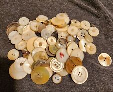 Antique Victorian MOP Shell  Abalone Carved Button 112pc Lot  picture