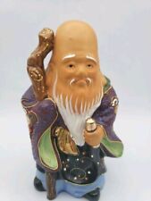 Vtg Kutani Japanese Porcelain Moriage Fukuro Kuju God Longevity Wisdom Figurine picture