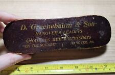 Vintage D. Greenebaum & Son Hanover PA Clothier Advertising Wood Brush picture