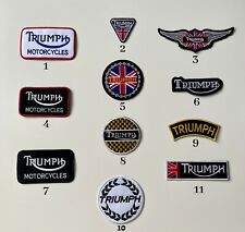 Triumph Motorcycles Biker Rocker badges Iron Sew On Embroidered Patches picture