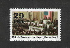 United States Declares War On Japan  World War II - Mint Condition Postage Stamp picture