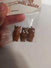 Vintage Brucks Hamilton Owl Miniature X3 In Package  picture