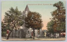 Postcard Congregation Church Ypsilanti, Michigan, Vintage PM 1926 picture