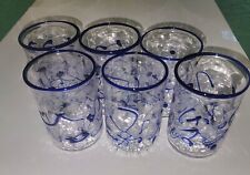Charles Miner-Tesuque Glass Works-Six Art Glass Tumblers-4 1/4
