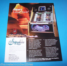 SAPPHIRE NSM 1998 ORIGINAL NOS JUKEBOX PHONOGRAPH SALES FLYER Vintage Promo picture