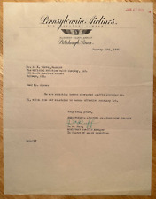 Pennsylvania Airlines - 1936 Pittsburgh, PA. vintage business letter picture