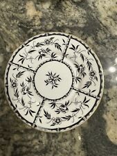 HAMMERSLEY BLACK BAMBOO PATTERN FINE WHITE BONE CHINA MINTY BREAD BUTTER PLATE s picture