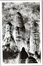 Carlsbad Caverns New Mexico RPPC - Twin Dome and Giant Stalagmite, Big Room picture
