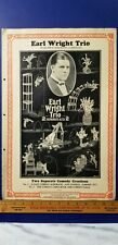 Antique 1926 Vaudeville Act Poster EARL WRIGHT TRIO Comedy Acrobats B6 picture